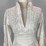 Anna Mason Ivory Broderie Anglais Dress XS