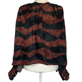 Isabel Marant Black & Red Print Silk Tunic Top S/M/L/XL