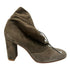 Gianvito Rossi $1000 Mushroom Suede Drawstring Ankle Boots 38.5