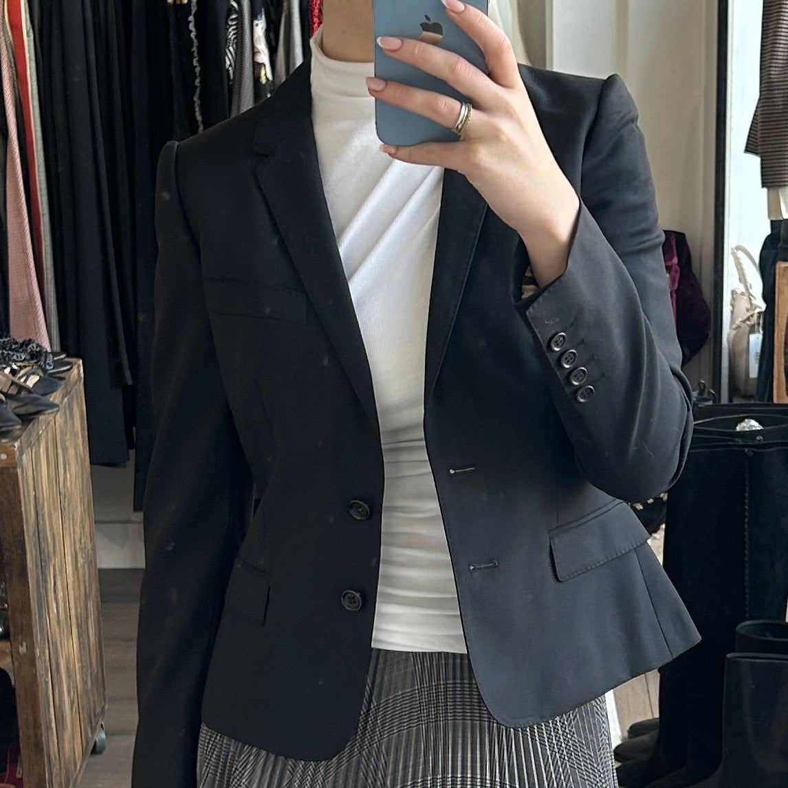 Veronica Beard £240 White Jersey Ruched Sleeveless Top S