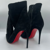 Christian Louboutin Brand New Black Suede Fringed Heels 38.5