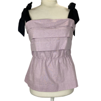 Anna Mason Brand New Lilac Cotton Mademoiselle Top M