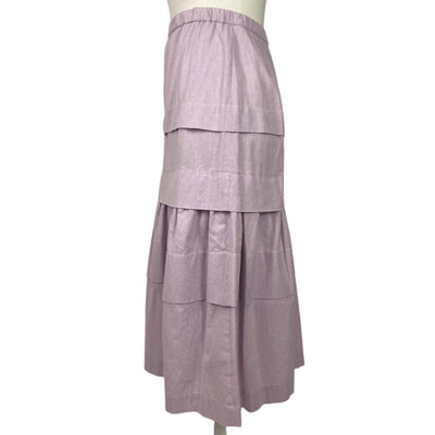 Anna Mason Brand New Lilac Cotton Mademoiselle Skirt XS