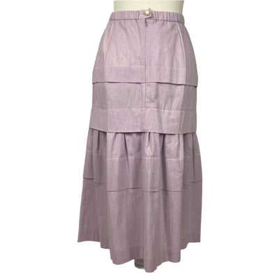 Anna Mason Brand New Lilac Cotton Mademoiselle Skirt XS