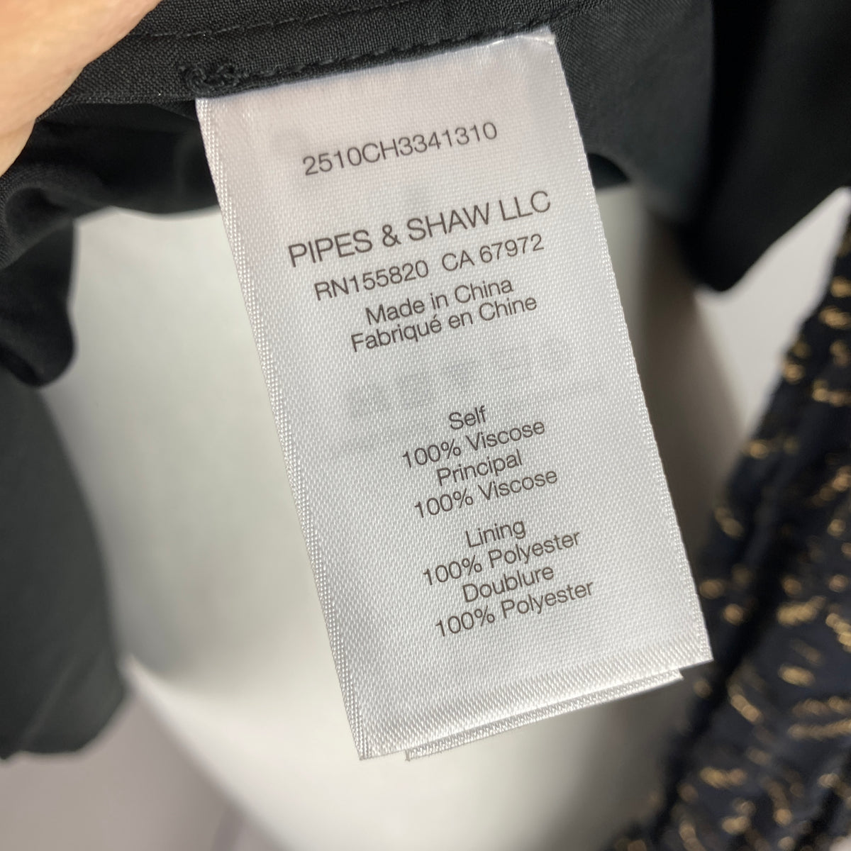 Veronica Beard New Black & Gold Chiffon Blouse M