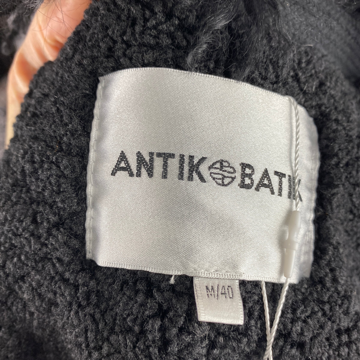 Antik Batik £725 Black Embroidered Shearling Afghan Jacket M