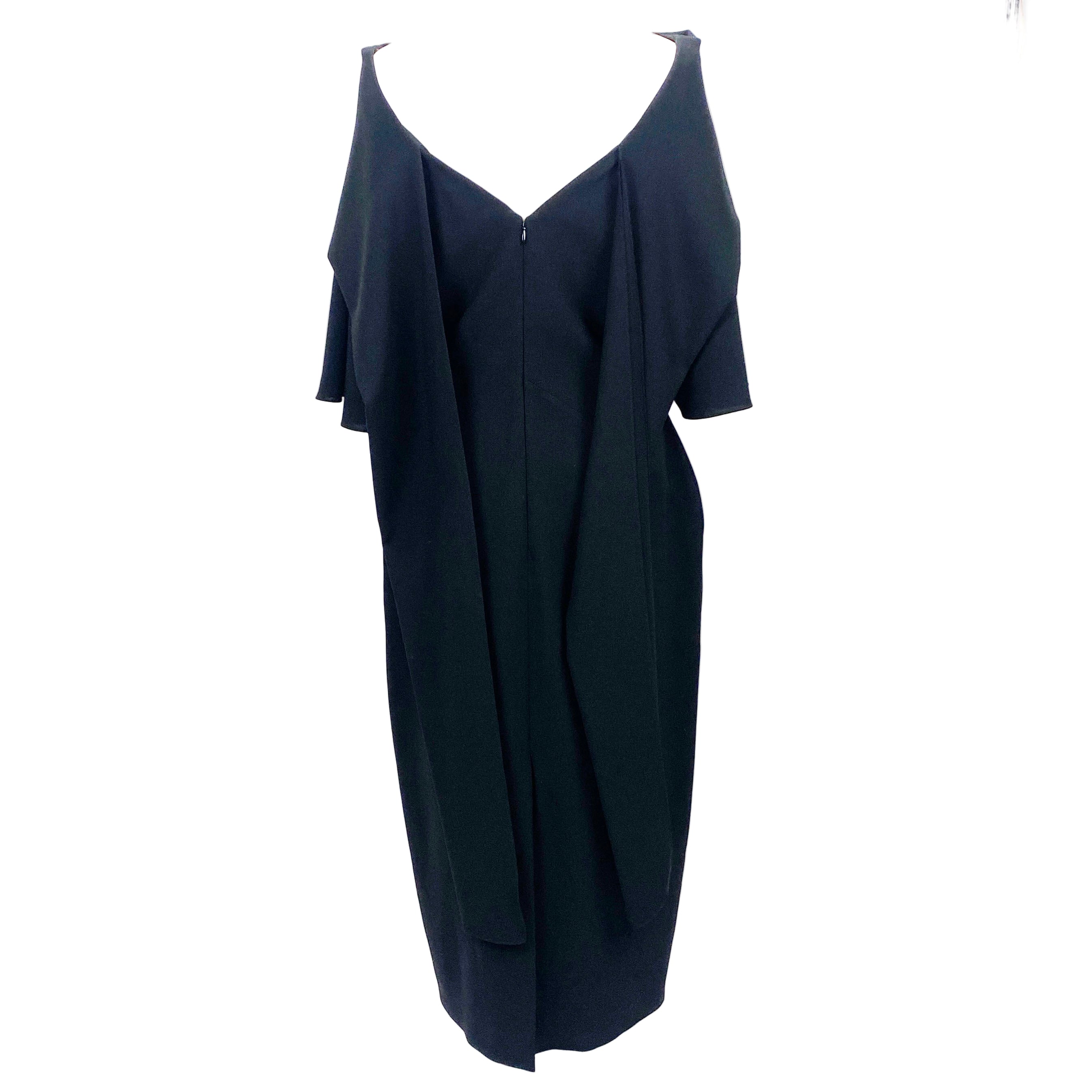 Roksanda Black Crepe Cowl Neck Evening Dress L