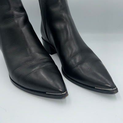 Acne Studios Black Leather Jensen Ankle Boots 40