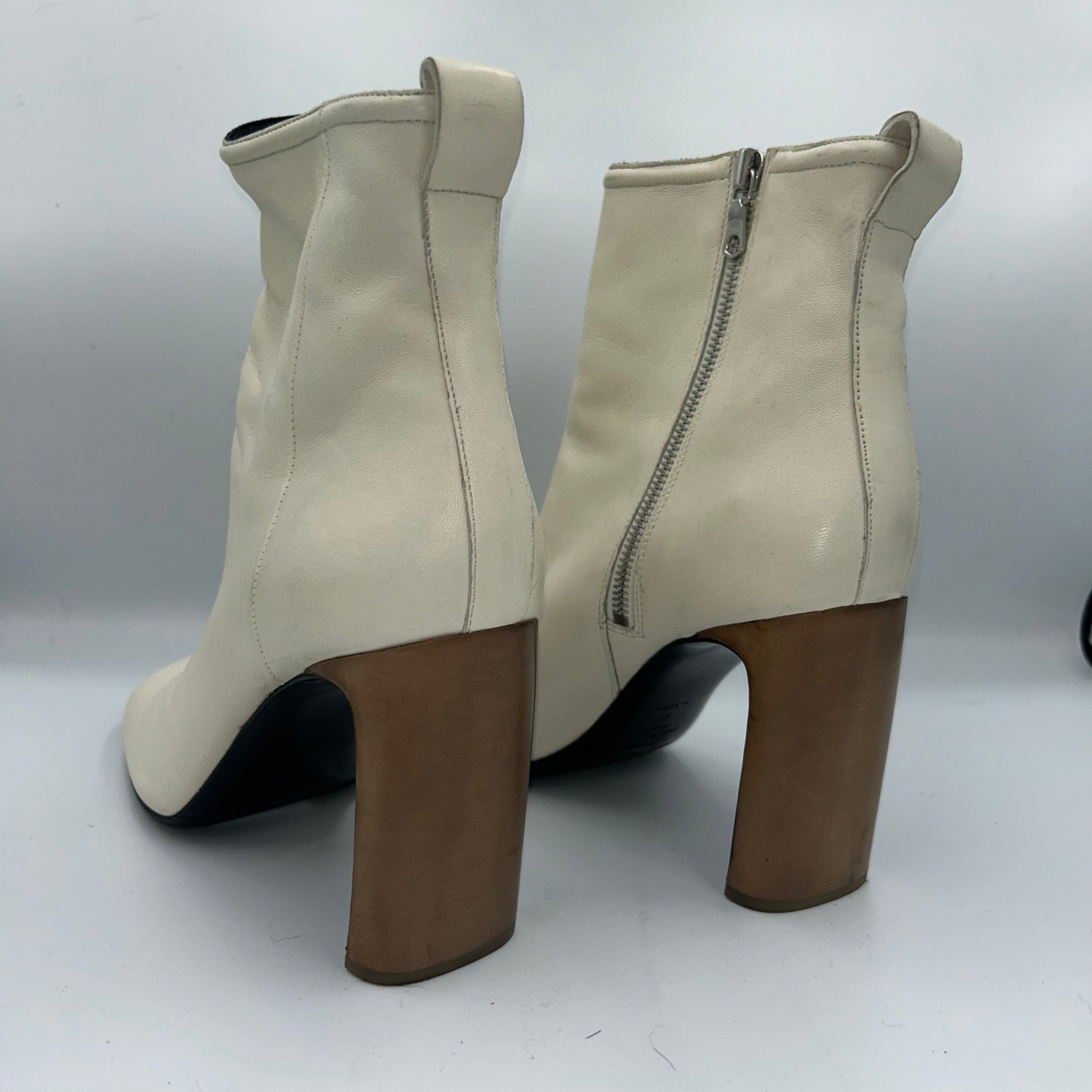 Rag & Bone £550 Ivory Ellis Ankle Boots 40
