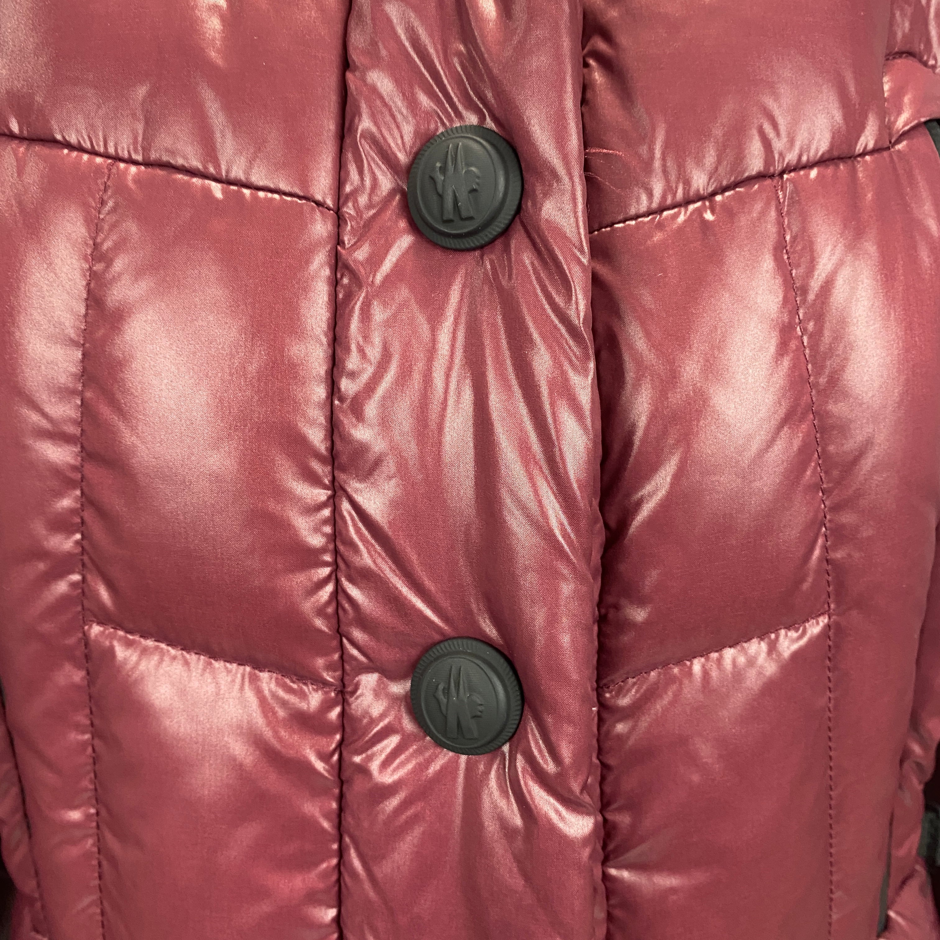 Moncler £1800 Berry Quilted Beverley Ski Jacket S