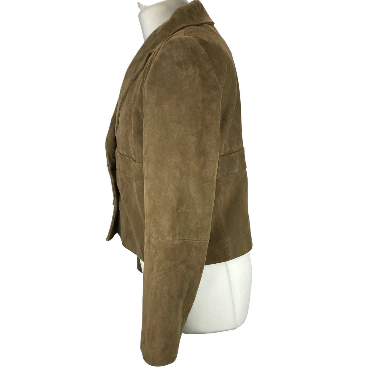Ba&Sh New £420 Khaki Suede Crop Morfeo Jacket S-M