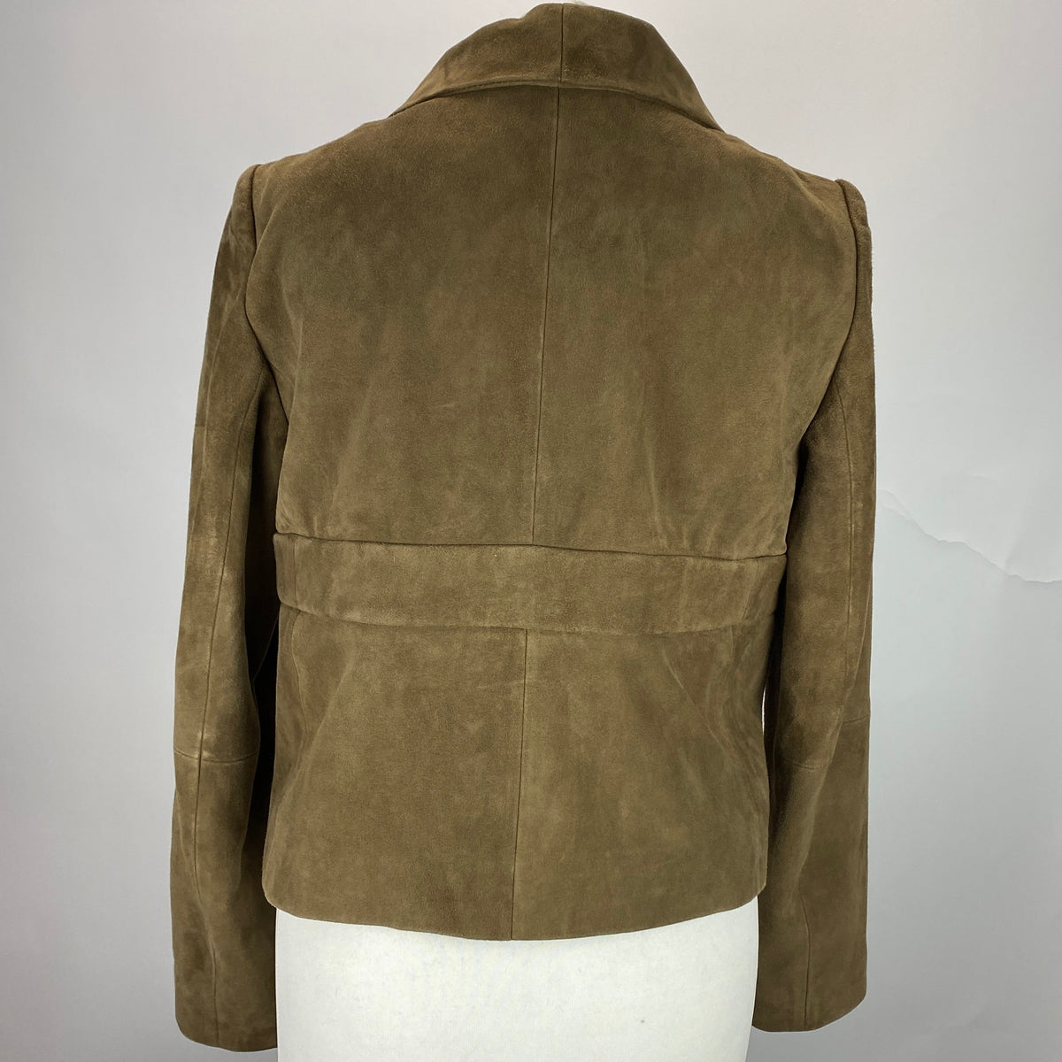 Ba&Sh New £420 Khaki Suede Crop Morfeo Jacket S-M