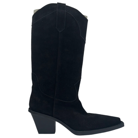 Paris Texas Brand New £610 Black Suede Sedona Cowboy Boots 40