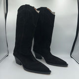 Paris Texas Brand New £610 Black Suede Sedona Cowboy Boots 40