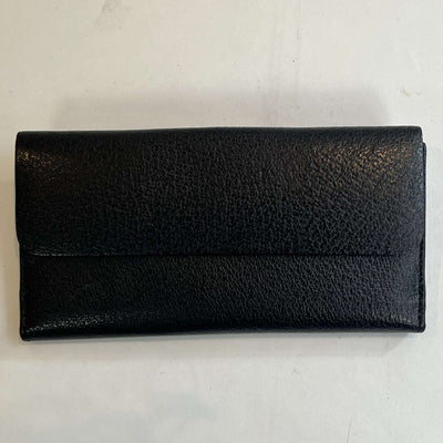 Gucci Brand New Black Snap Closure Leather Wallet