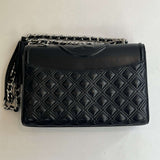 Tory Burch Brand New £595 Black Quilted Chain Handle Fleming Bag