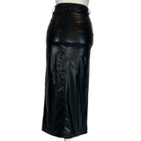 Isabel Marant Etoile New £395 Black Vegan Leather Breanne Skirt XXS