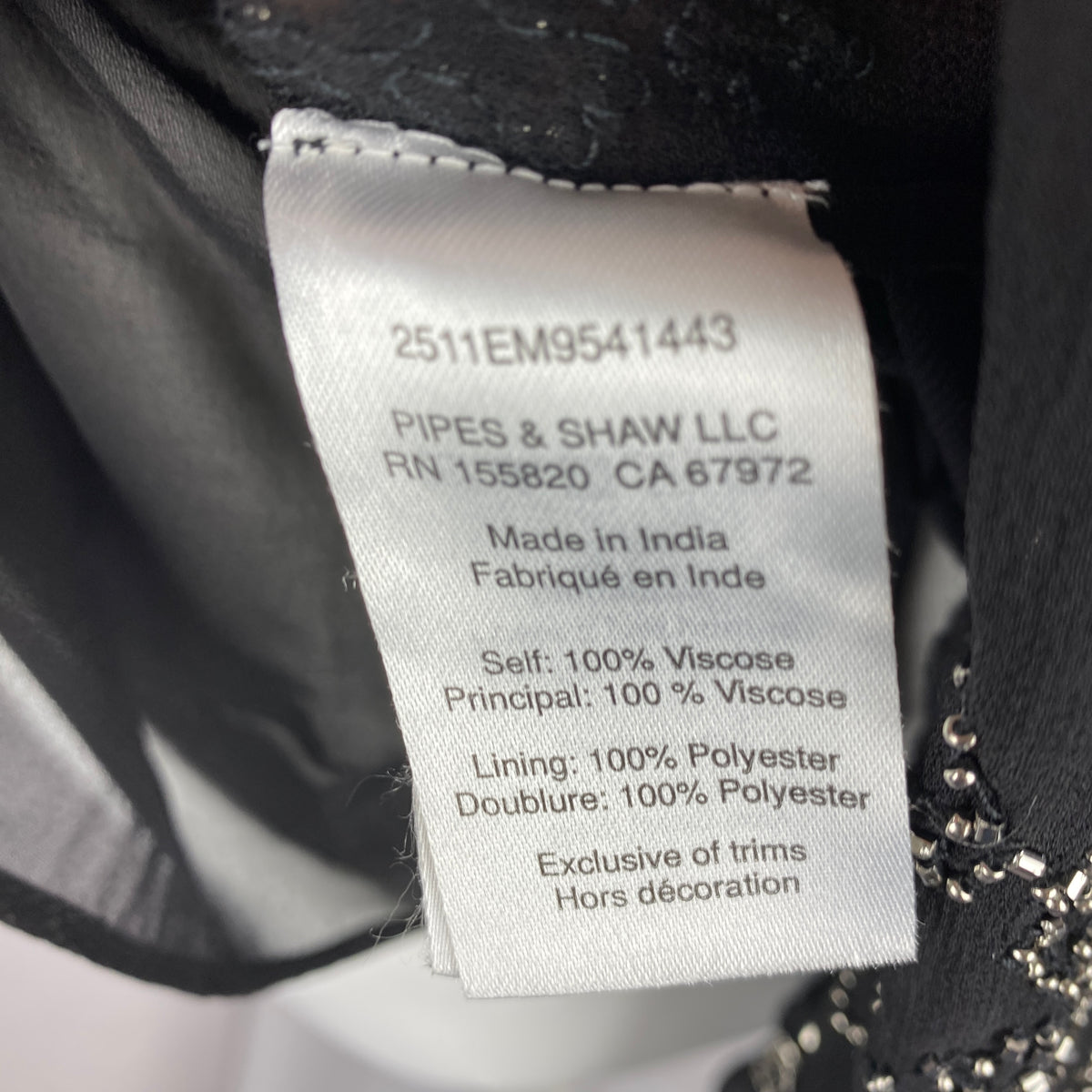 Veronica Beard New Black Silver Beaded Chiffon Blouse S