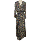 Zadig & Voltaire Navy British Flowers Print Rabella Maxi Dress M