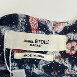 Isabel Marant Etoile Navy Print Linen Mini Skirt XXS