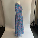 Stine Goya Lavender & Sky Blue Geometric Maxi Dress M