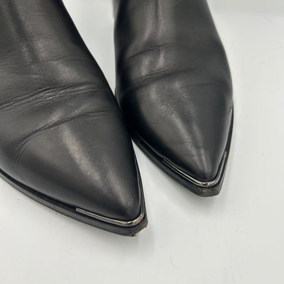 Acne Studios Black Leather Jensen Ankle Boots 40