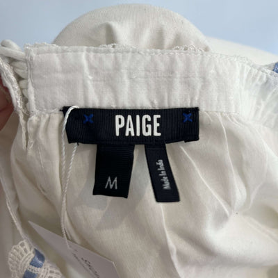 Paige White Cotton & Lace Camisole Top M