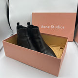 Acne Studios Black Leather Jensen Ankle Boots 40