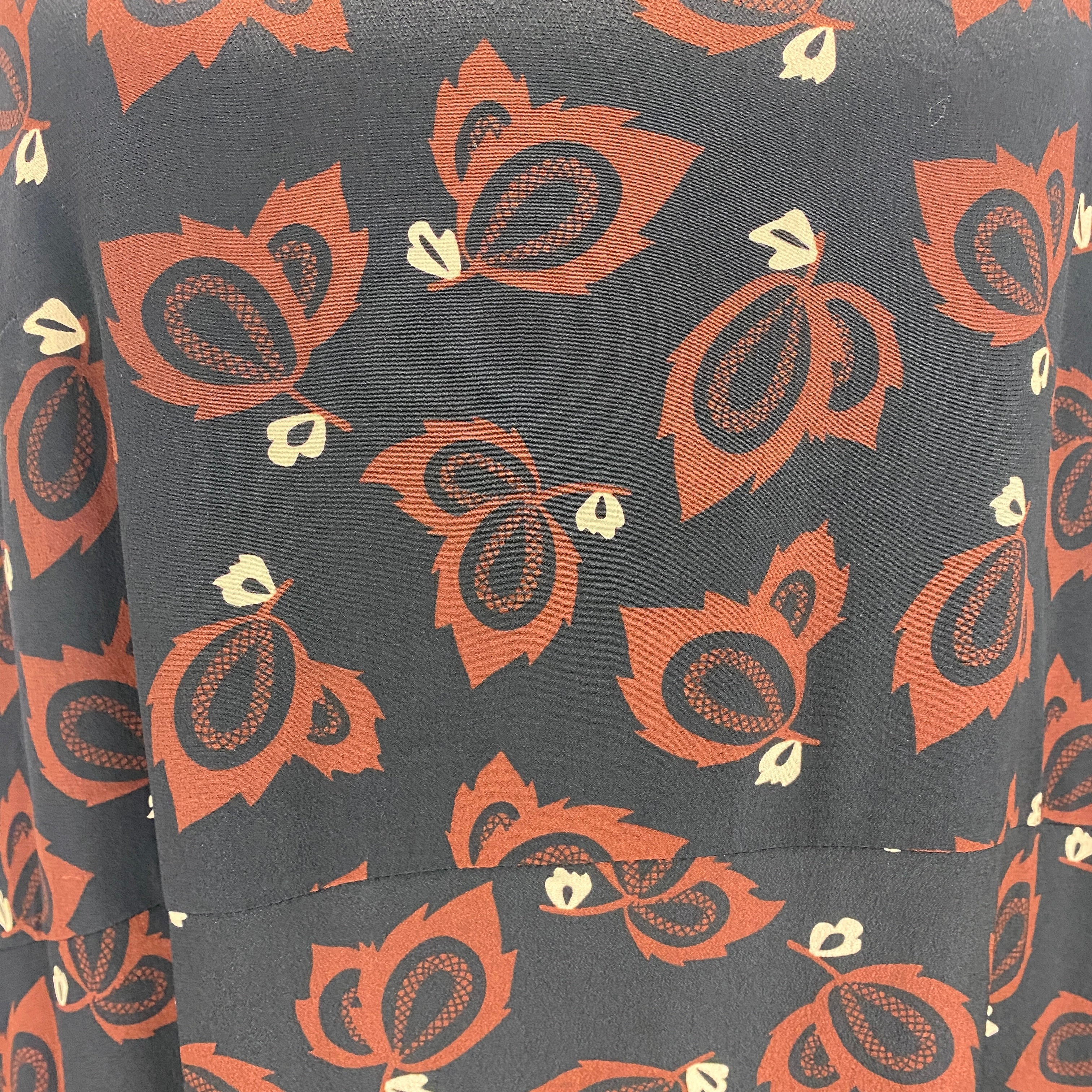 Matteau £543 Black Print Silk Sleeveless Column Maxi Dress M