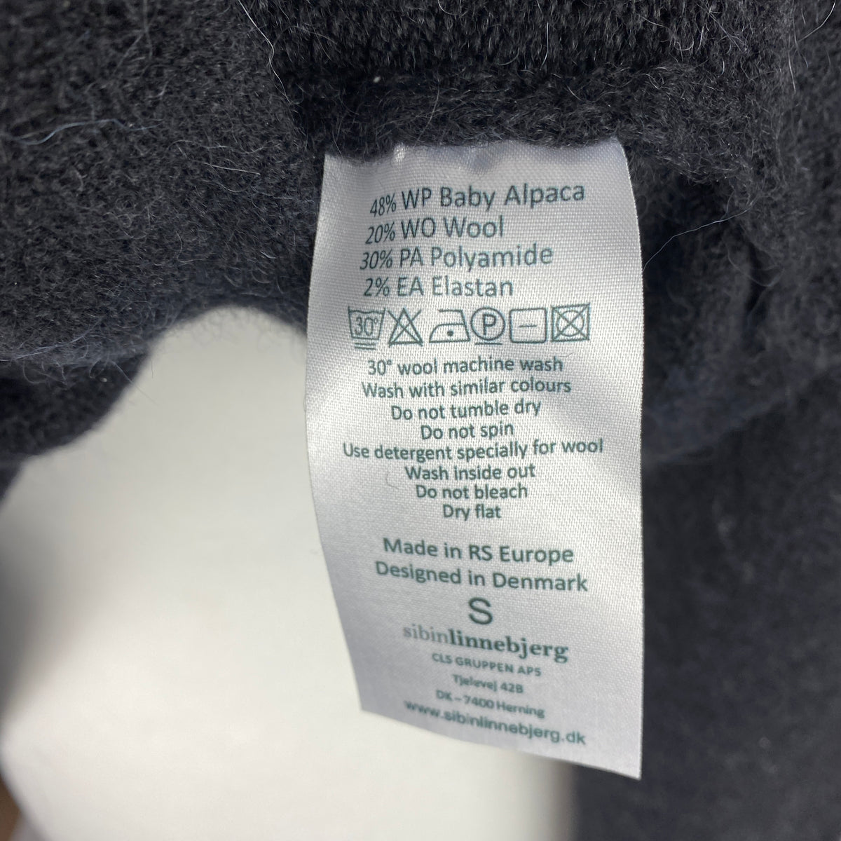 Sibin Linnebjerg New £185 Black Alpaca & Wool Sweater S-XL