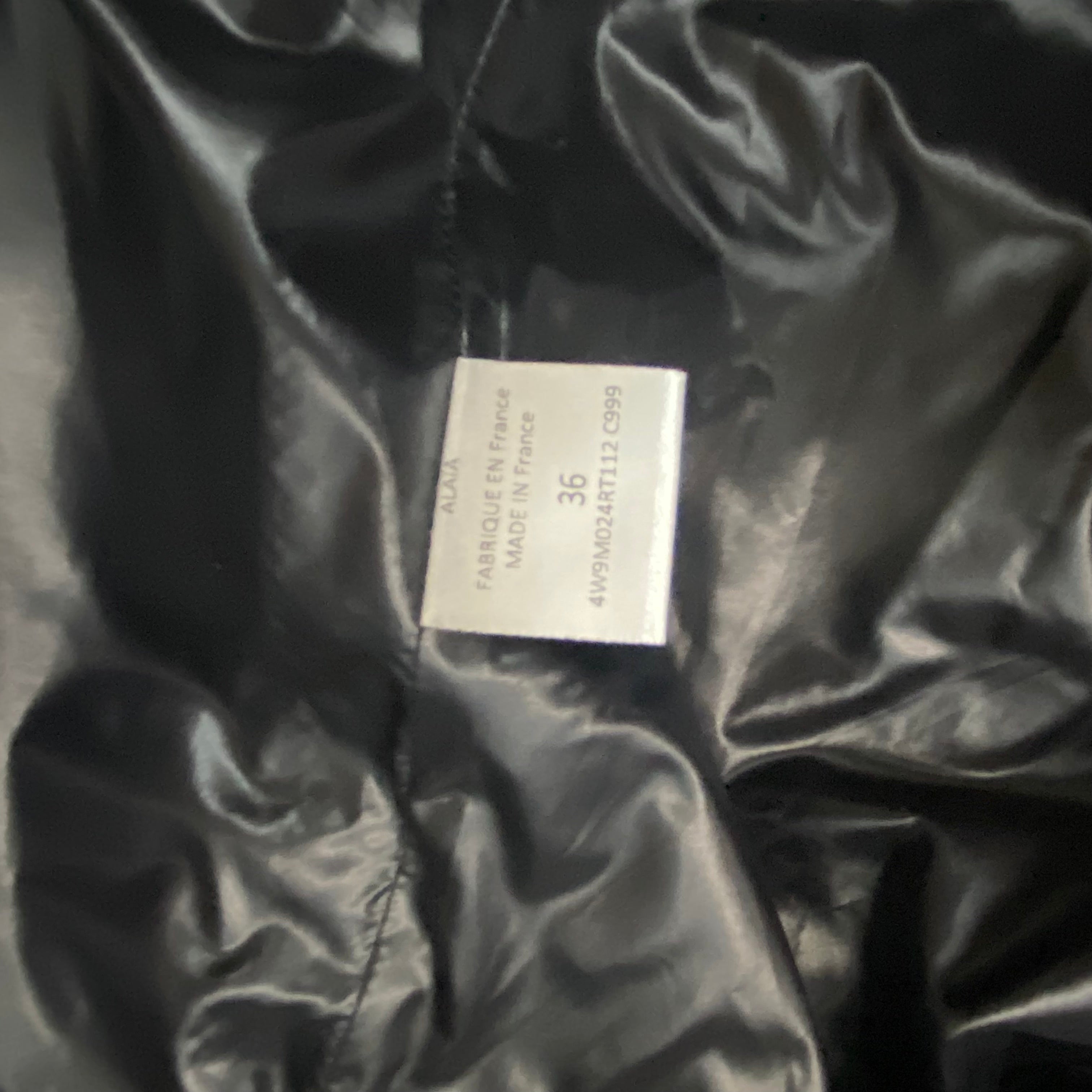 Alaia £3600 Black Thick Wool Sculpted DB Coat XS