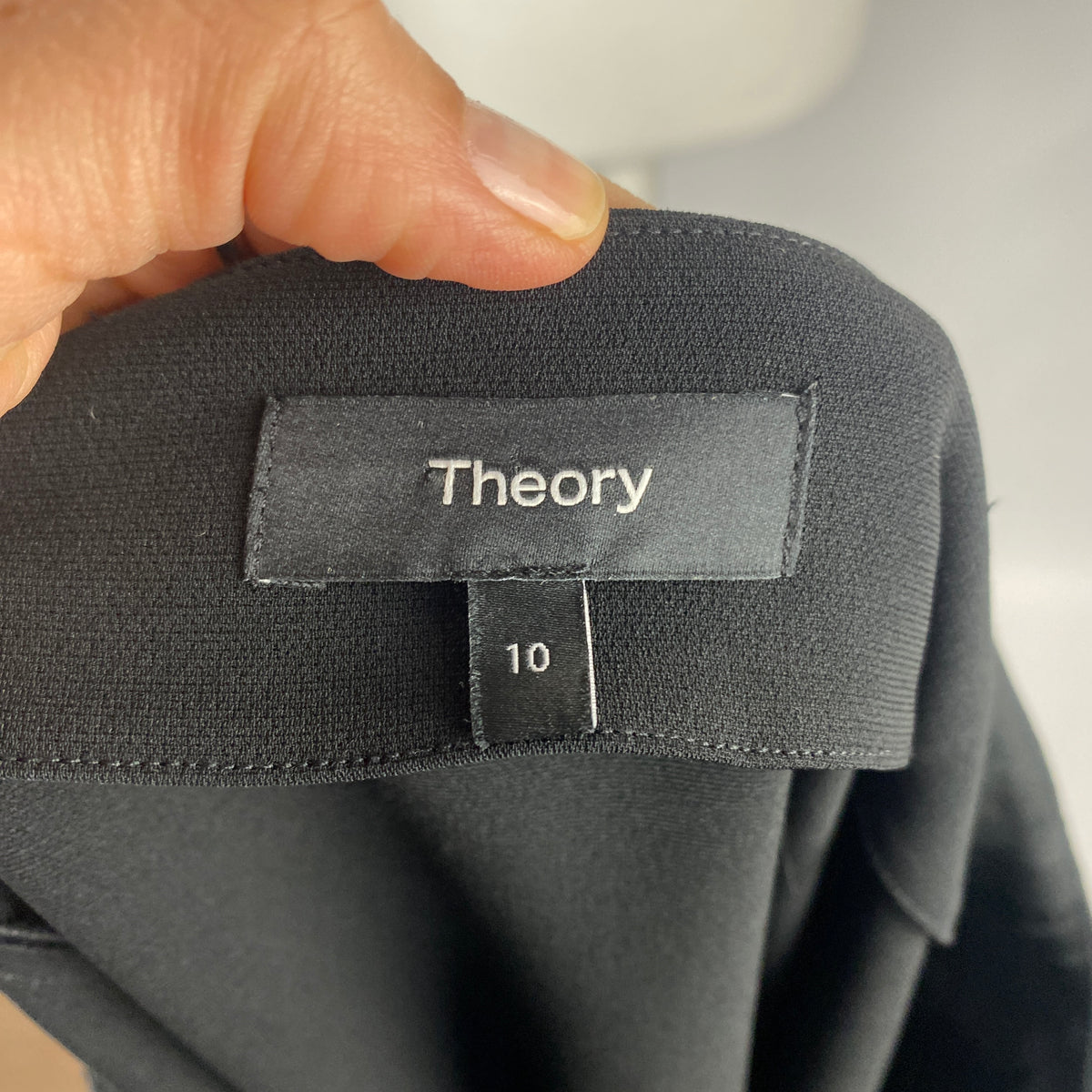 Theory Black Pleat Wraparound Kilt Skirt L