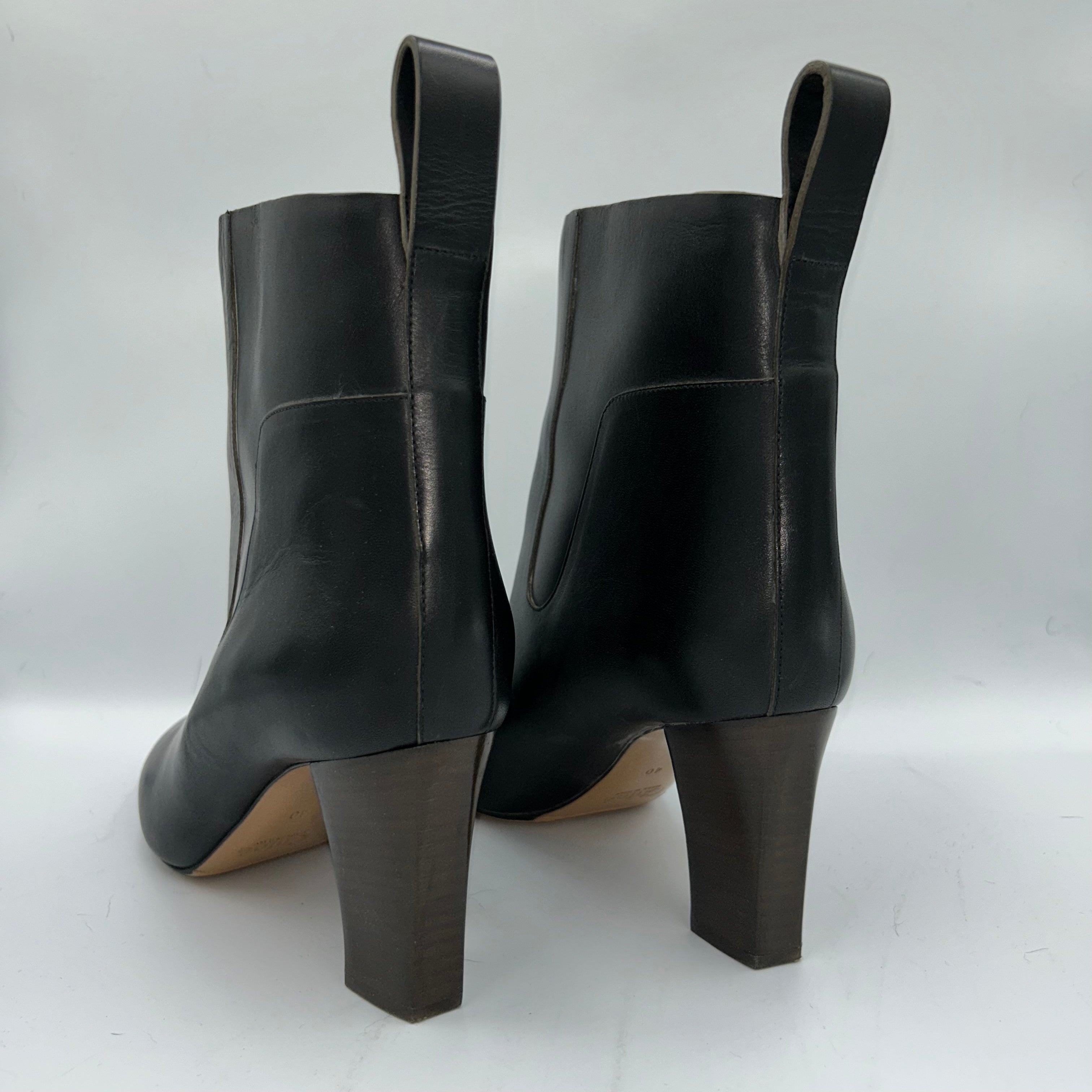 Chloe £750 Black Leather Ankle Boots 40