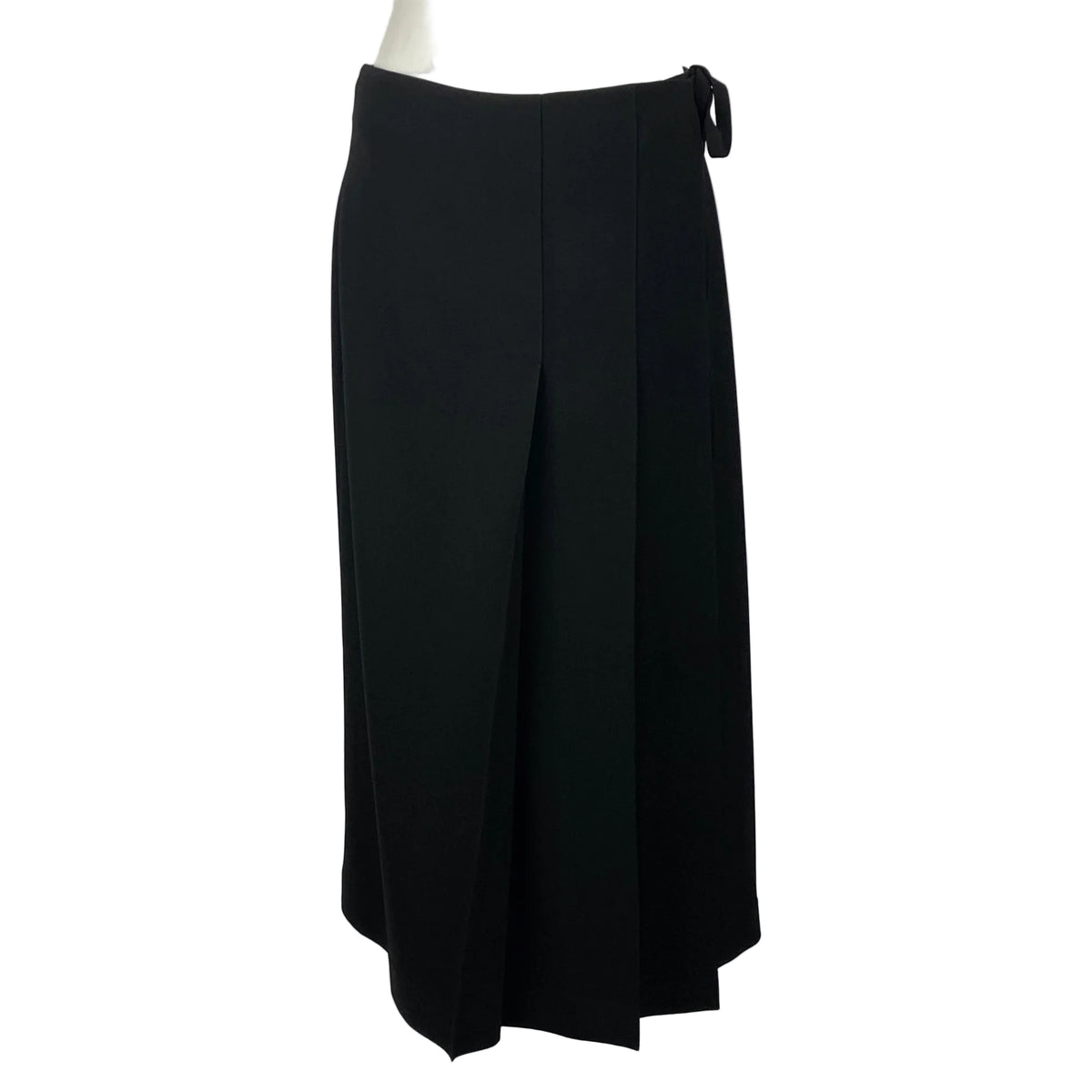 Theory Black Pleat Wraparound Kilt Skirt L