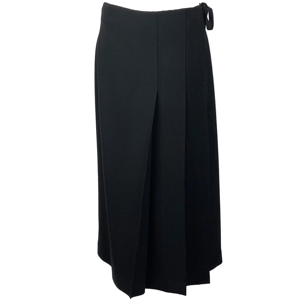 Theory Black Pleat Wraparound Kilt Skirt L