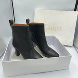 Chloe £750 Black Leather Ankle Boots 40