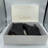 Chloe £750 Black Leather Ankle Boots 40