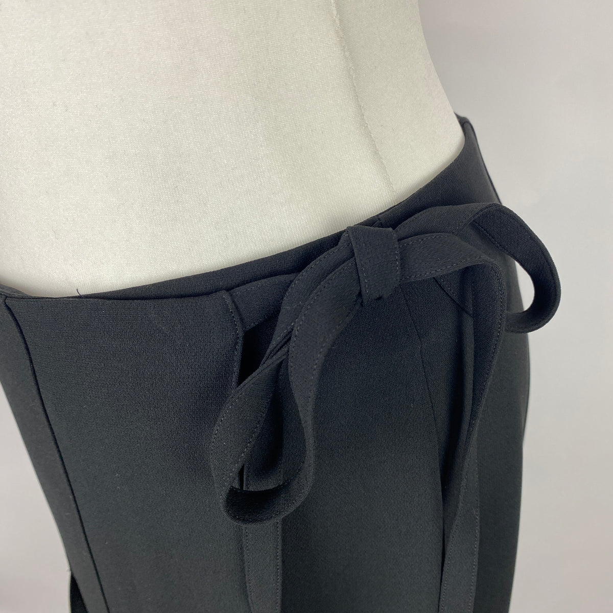 Theory Black Pleat Wraparound Kilt Skirt L