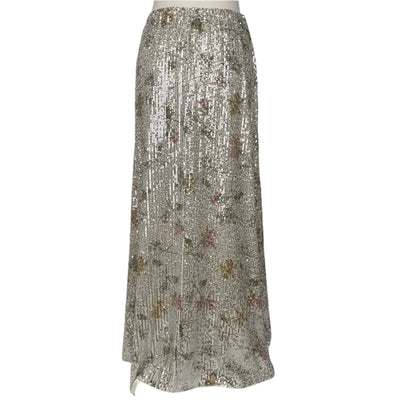 ByTiMo Brand New £350 Cream Garden Sequin Maxi Skirt M