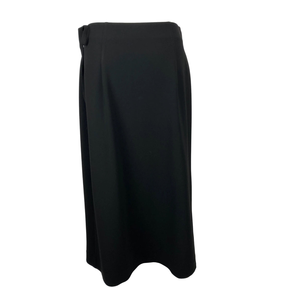 Theory Black Pleat Wraparound Kilt Skirt L