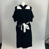 Roland Mouret Black & White Contrast Midi Dress S