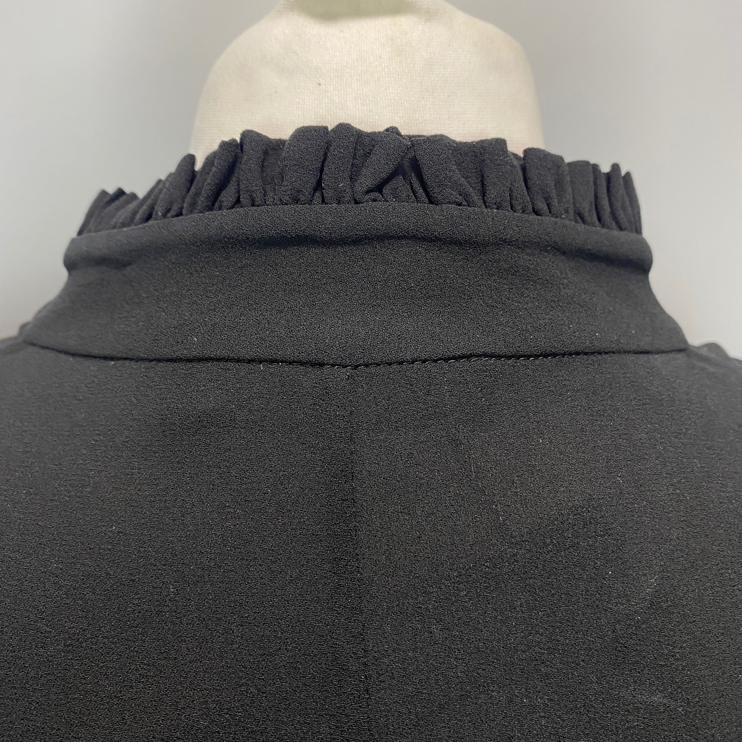 Alexander McQueen Black Silk Chiffon Asymmetric Dress M