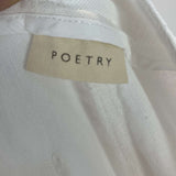 Poetry White Thick Linen Wide Leg Pants L