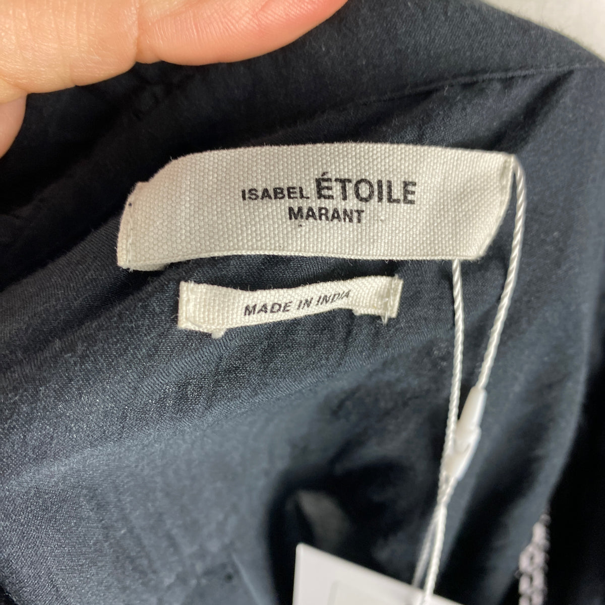Isabel Marant Etoile Black Piecrust Embroidered Blouse M-L