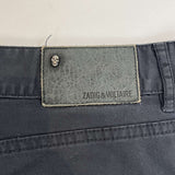 Zadig & Voltaire Washed Black Studded Crop Jeans S