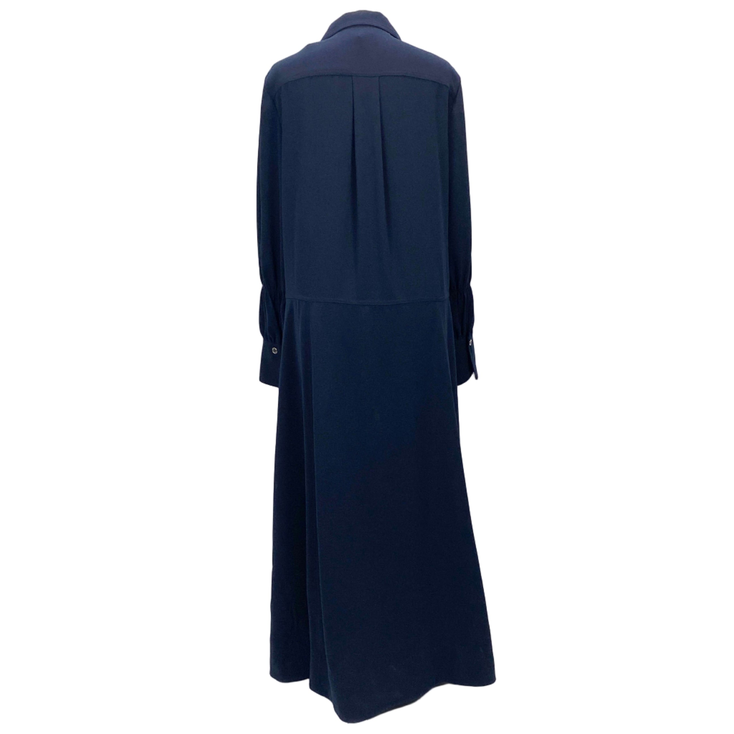 Me&Em Navy Crepe Maxi Shirt Dress M