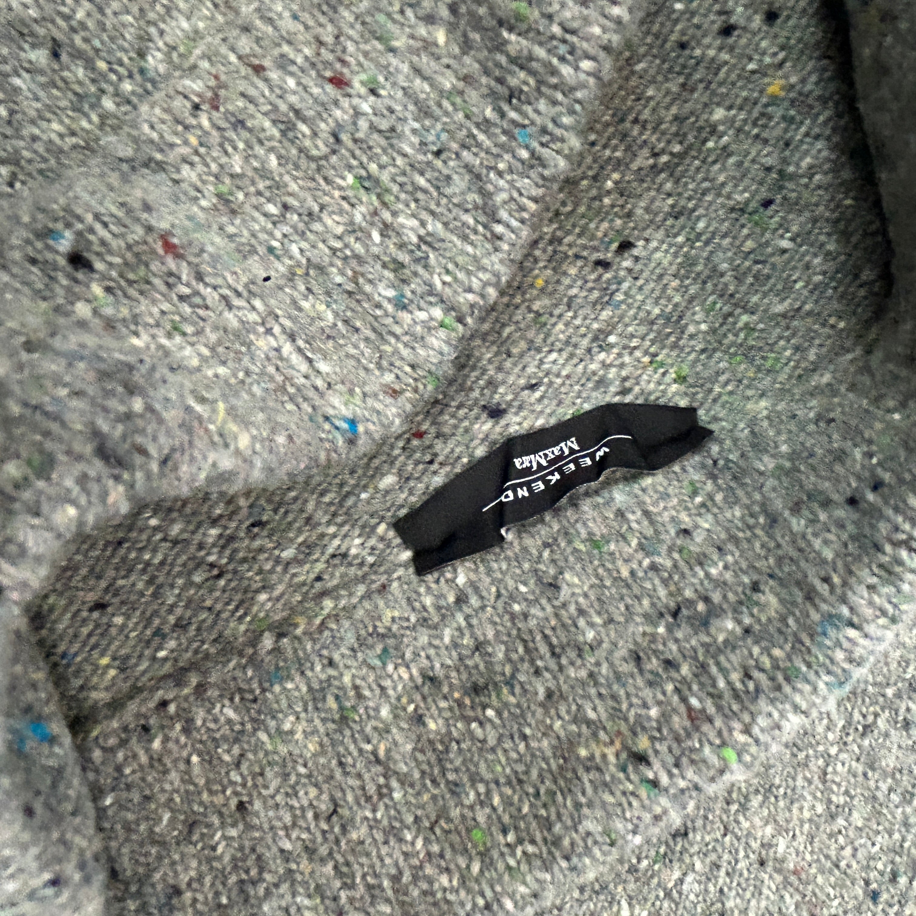 Weekend Max Mara Grey Marl Knit Tube Skirt M