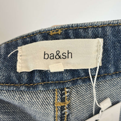 Ba&Sh Vintaged Blue High Waist Patch Pocket Jeans L