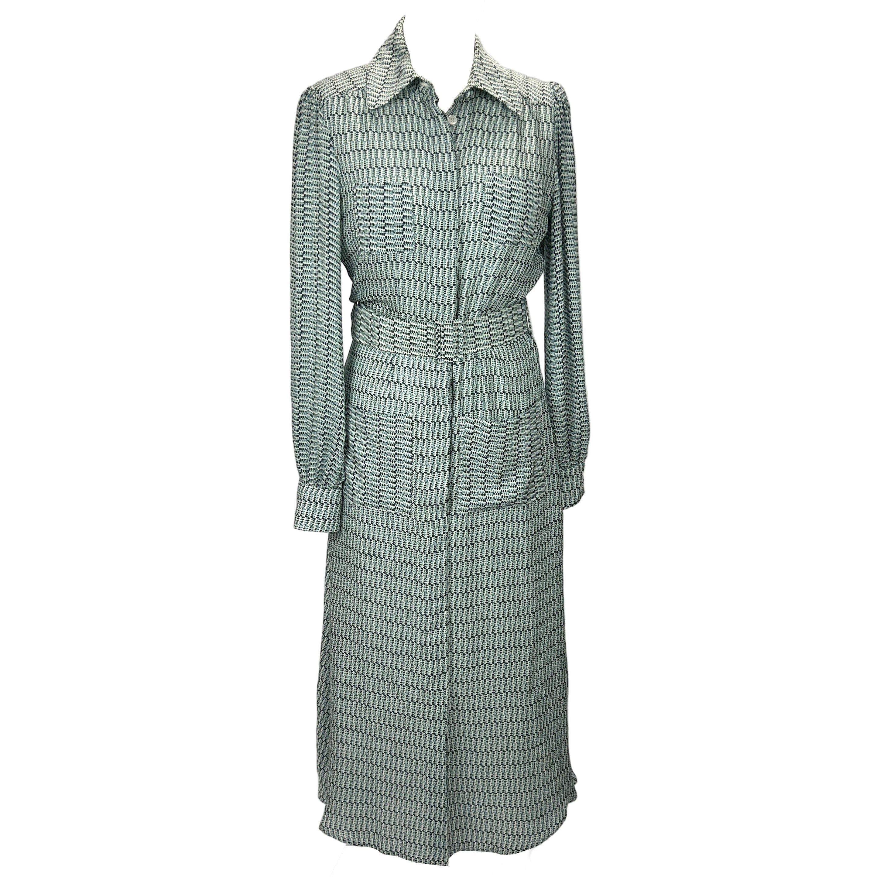 Jane Atelier New £790 Nerissa Microdot Print Silk Midi Dress M