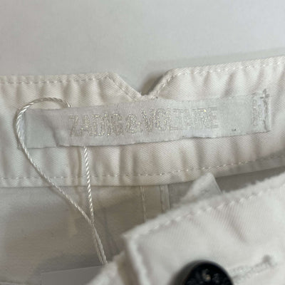 Zadig & Voltaire White Studded Crop Jeans S